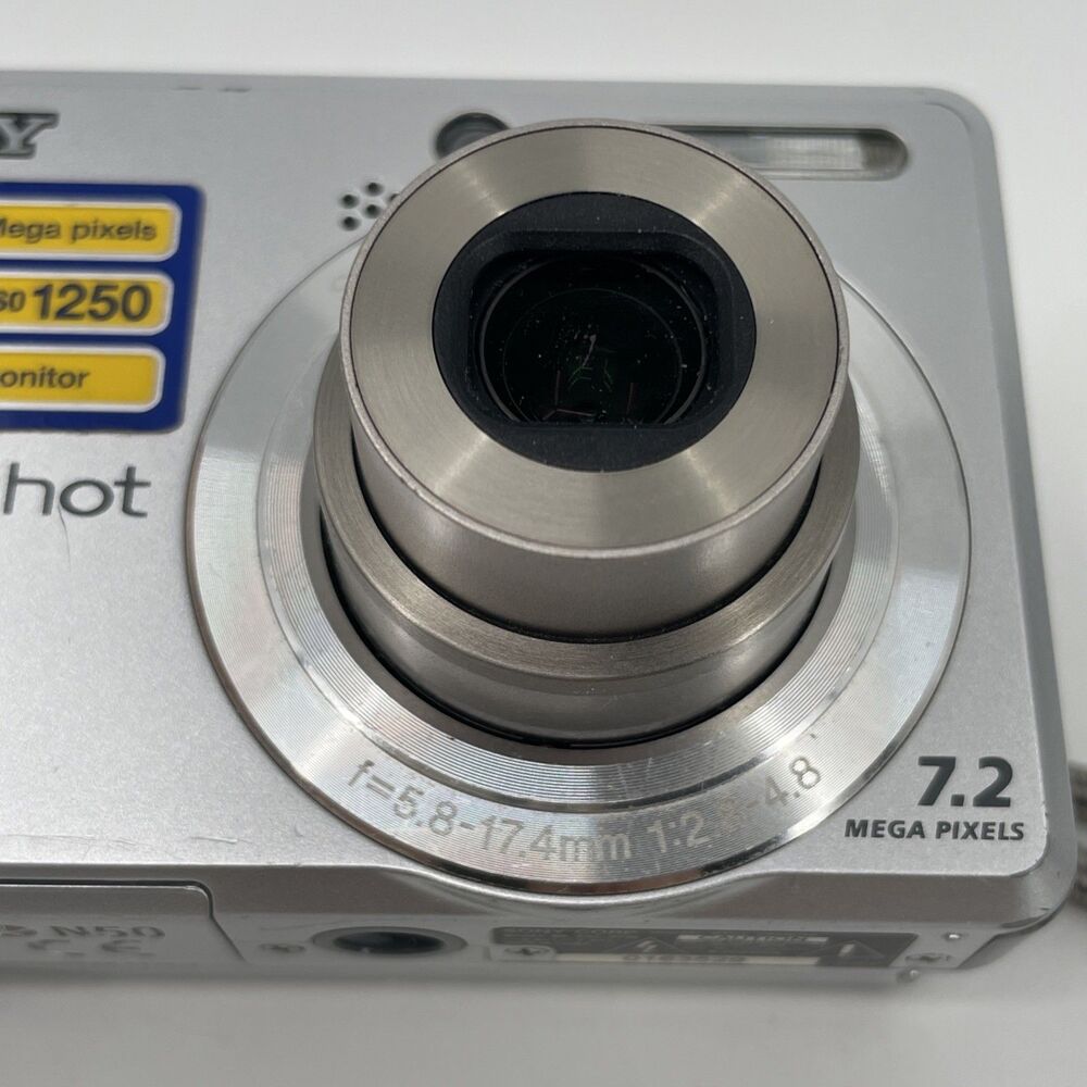 Sony Cyber-shot DSC-S730 Digital Camera 7.2MP Silver Manual Case USB Cable WORKS - Picture 10 of 12